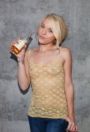 18 year old girl Gina C spills cum from her mouth after getting banged